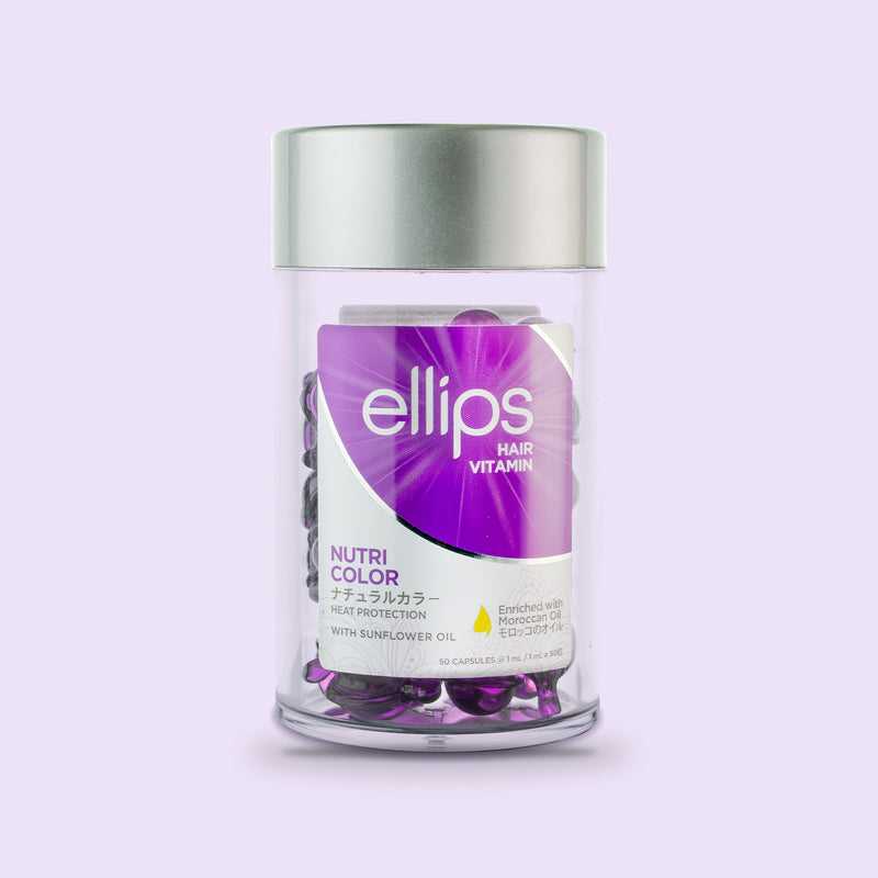 Ellips Hair Vitamin Nutri Color, jar of 50 capsules